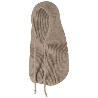 Balaclava dames - gebreide hoody - camel