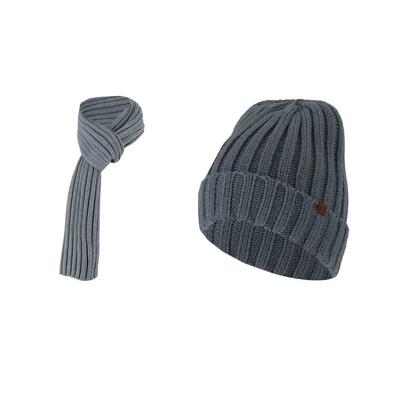 Grofgebreide sjaal + muts heren fashion one size