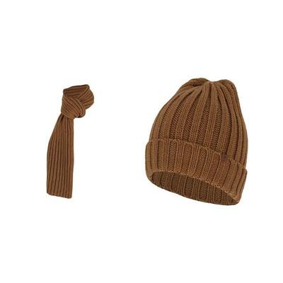 Grofgebreide sjaal + muts heren fashion one size
