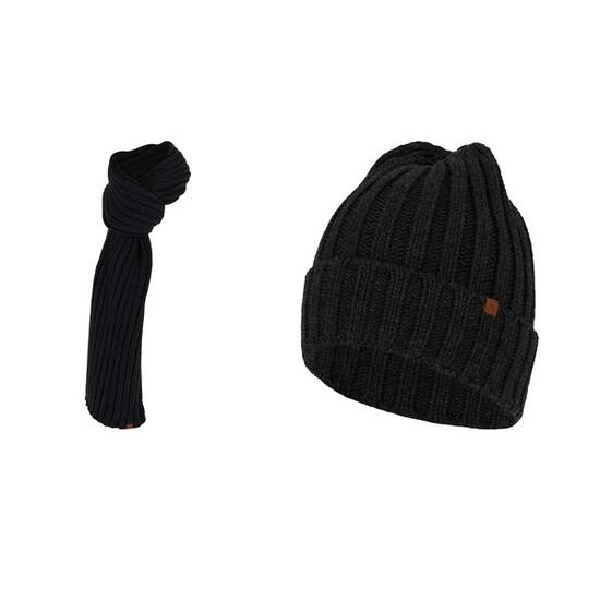 Grofgebreide sjaal + muts heren Fashion One size