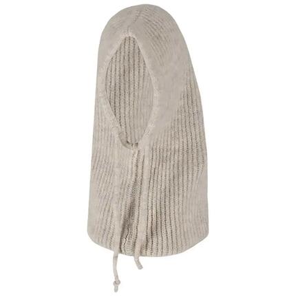 Damen-Strickjacke mit Balaclava-Kapuze, Kamel