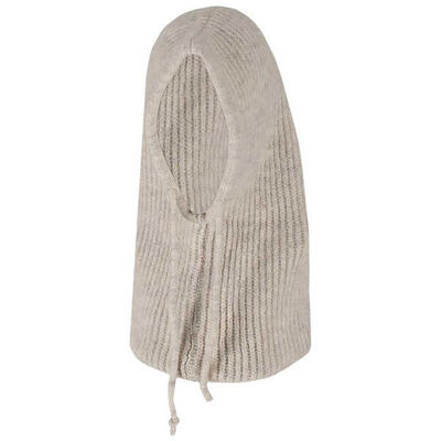 Balaclava dames - gebreide hoody - woolwhite