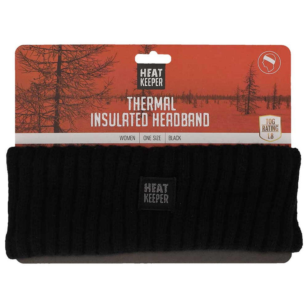 Accessorio Invernale Donna Nero Fascia Termica Per Capelli Invernale