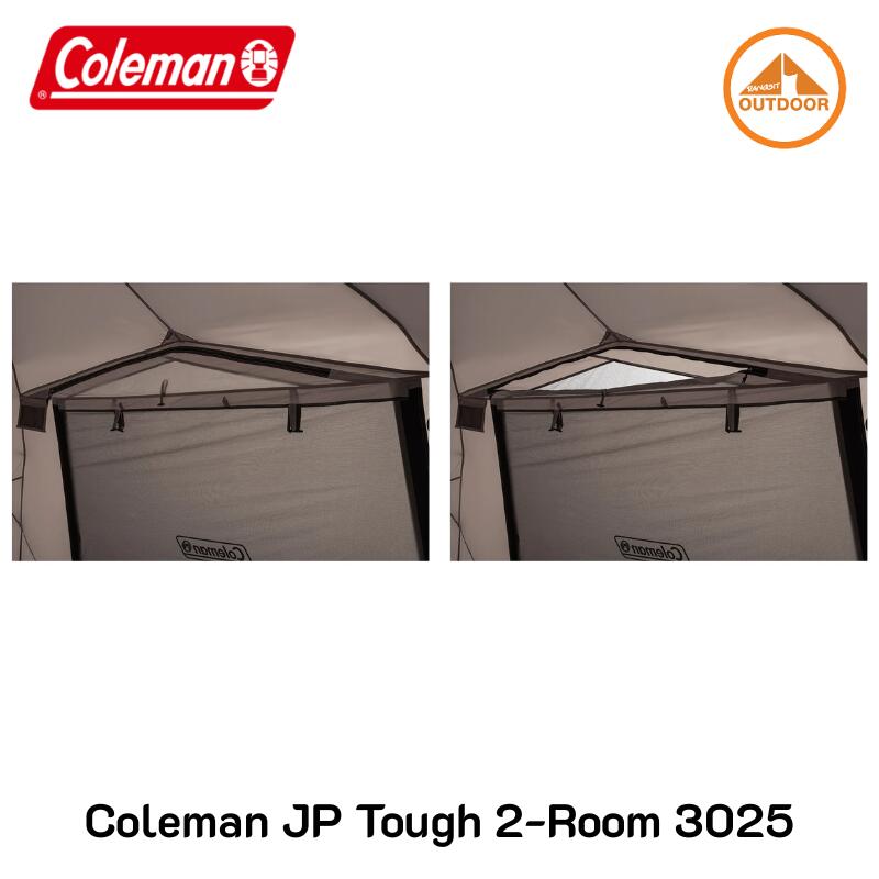 Coleman JP Tough 2-Room 3025 #Greige Family Camping Tent with
