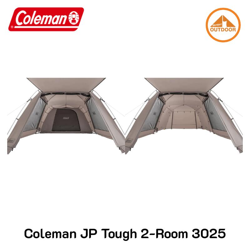 Coleman JP Tough 2-Room 3025 #Greige Family Camping Tent with