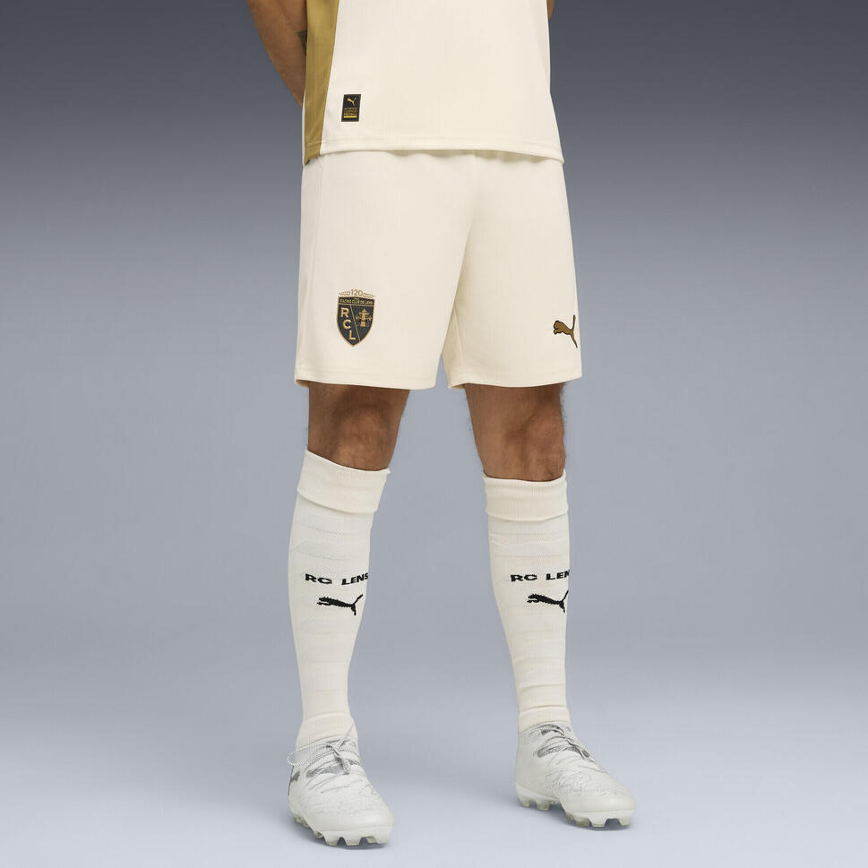 Męskie szorty RC Lens 25/26 PUMA Alpine Snow Matte Gold White Beige