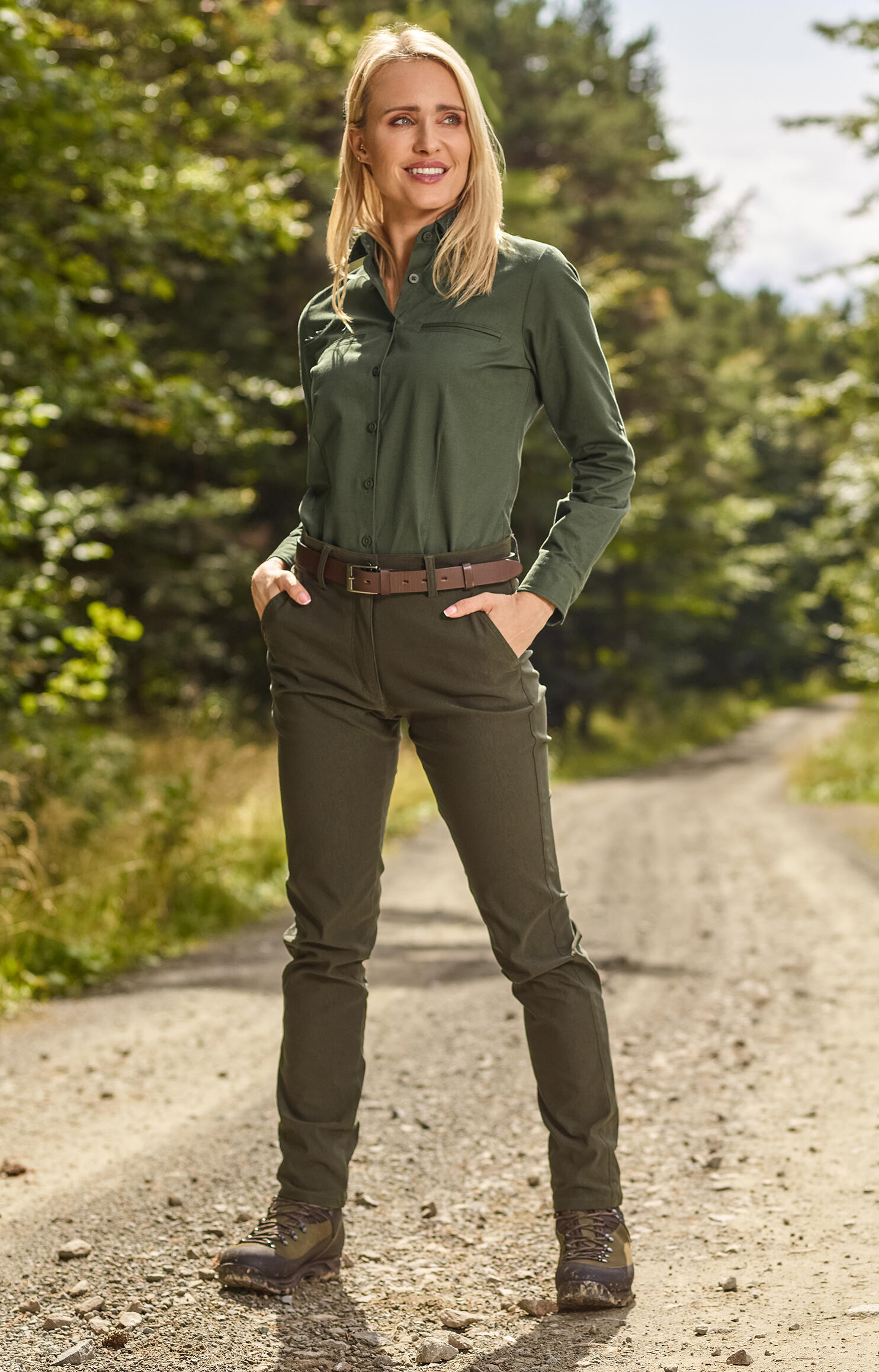 Chemise de chasse Hunter 3 en coton pour femme 2/4