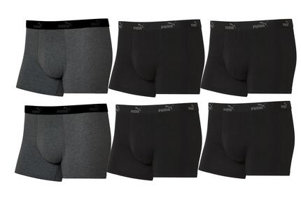 Herren-Boxershorts Puma Boxershorts 6er-Pack aus Baumwolle