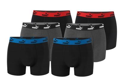 Boxershorts voor heren Puma boxershorts 6-pack van katoen