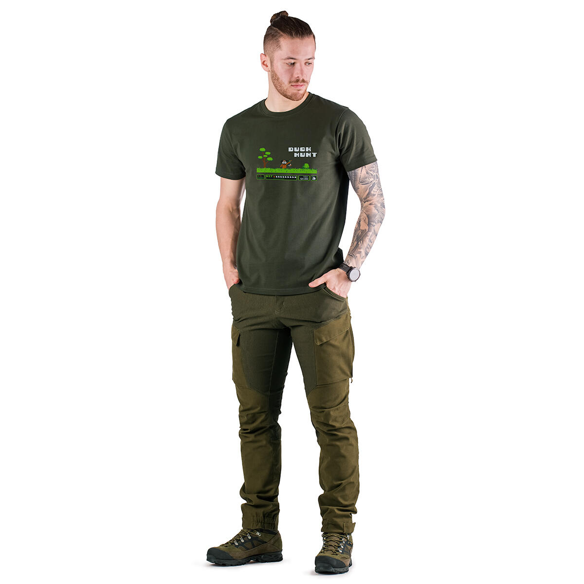 T-shirt de chasse pour homme Tagart FNT Duckhunt Green avec imprimé 3/3