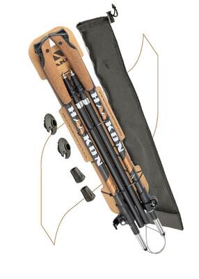 Opvouwbare en telescopische nordic walking stokken bronze