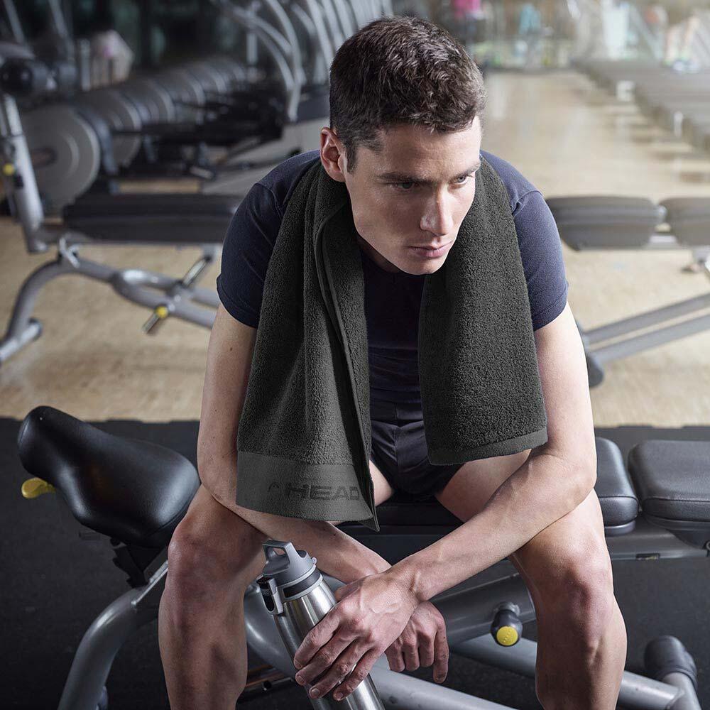 Set Handtücher 40x50cm und 50x100cm aus Reiner Baumwolle 500g/m², Iron Grey 5/5