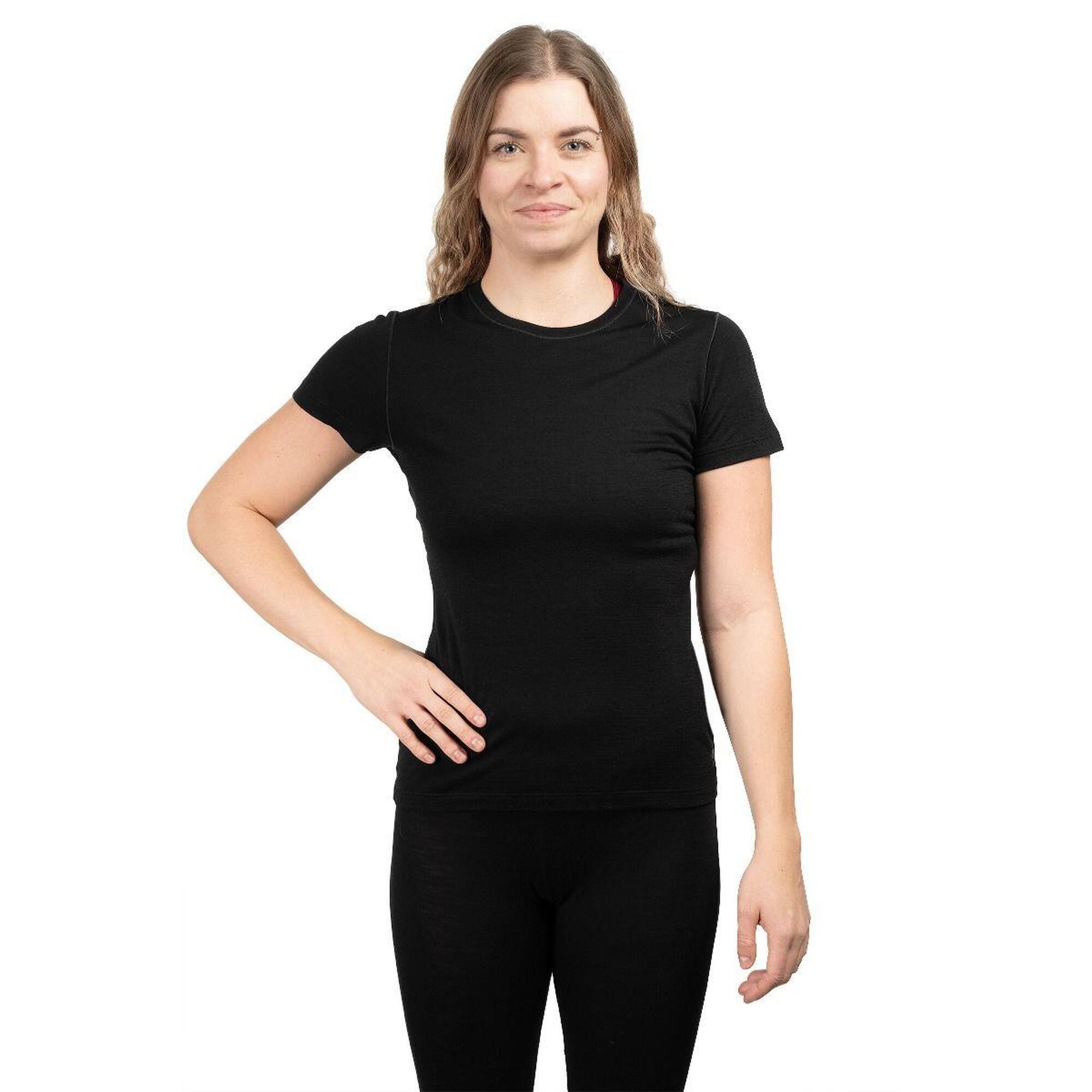 Smartwool - T-shirt Thermique Femme Smartwool Merino - T-shirt Manches Courtes - Noir - Decathlon
