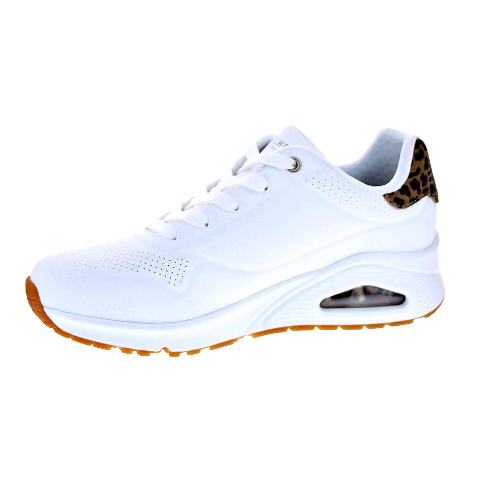 Y Elegante Baskets FEMME Skechers Uno Air Jungle Nite BLANC 2/5