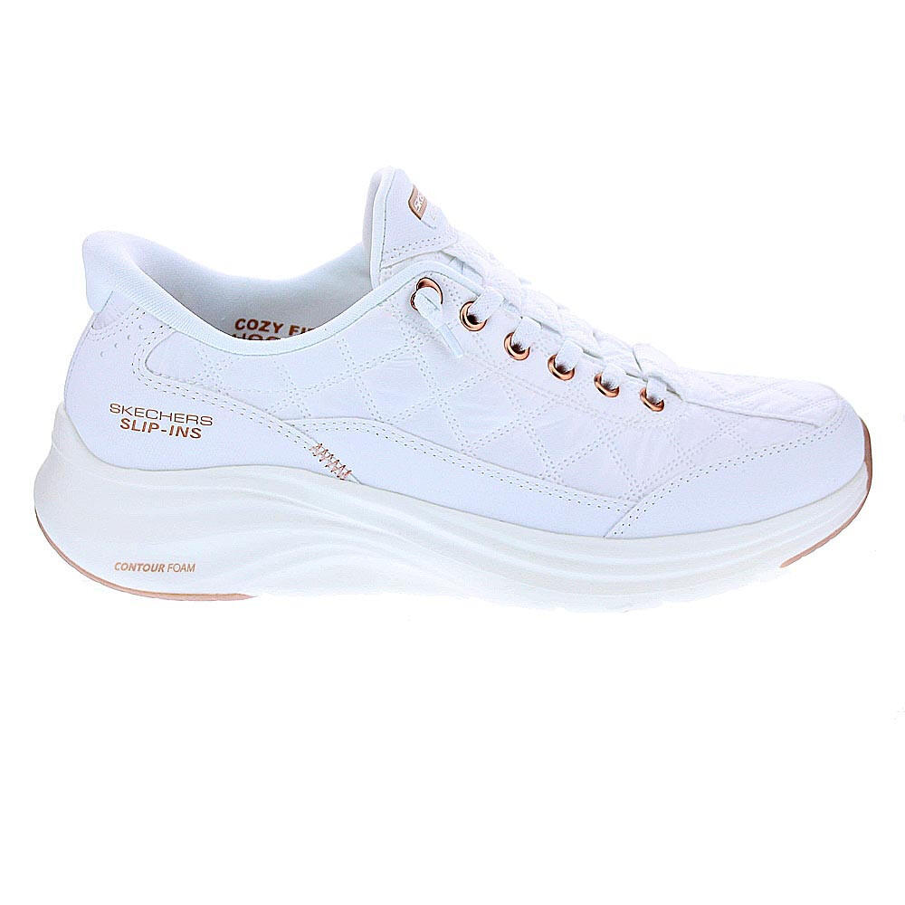 Skechers - Baskets Femme Skechers Sli-ins Contour Foam Cozy Fit Golden Hou Blanc - Baskets - Blanc - Decathlon