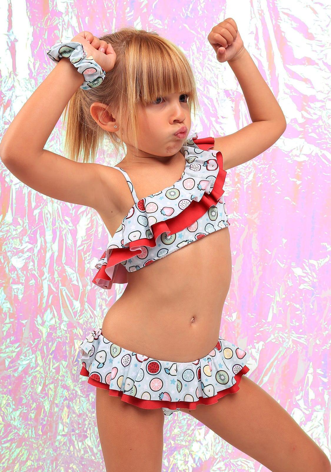 Bikini de Niña Con Estampado de Frutas 5/5