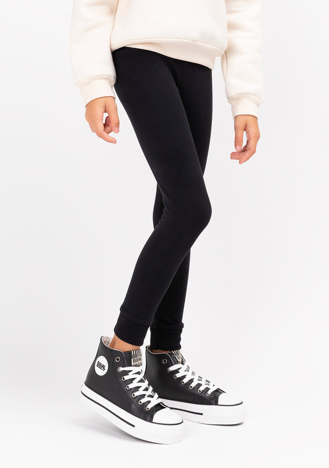 Joggers de punto negros de niña 2/5