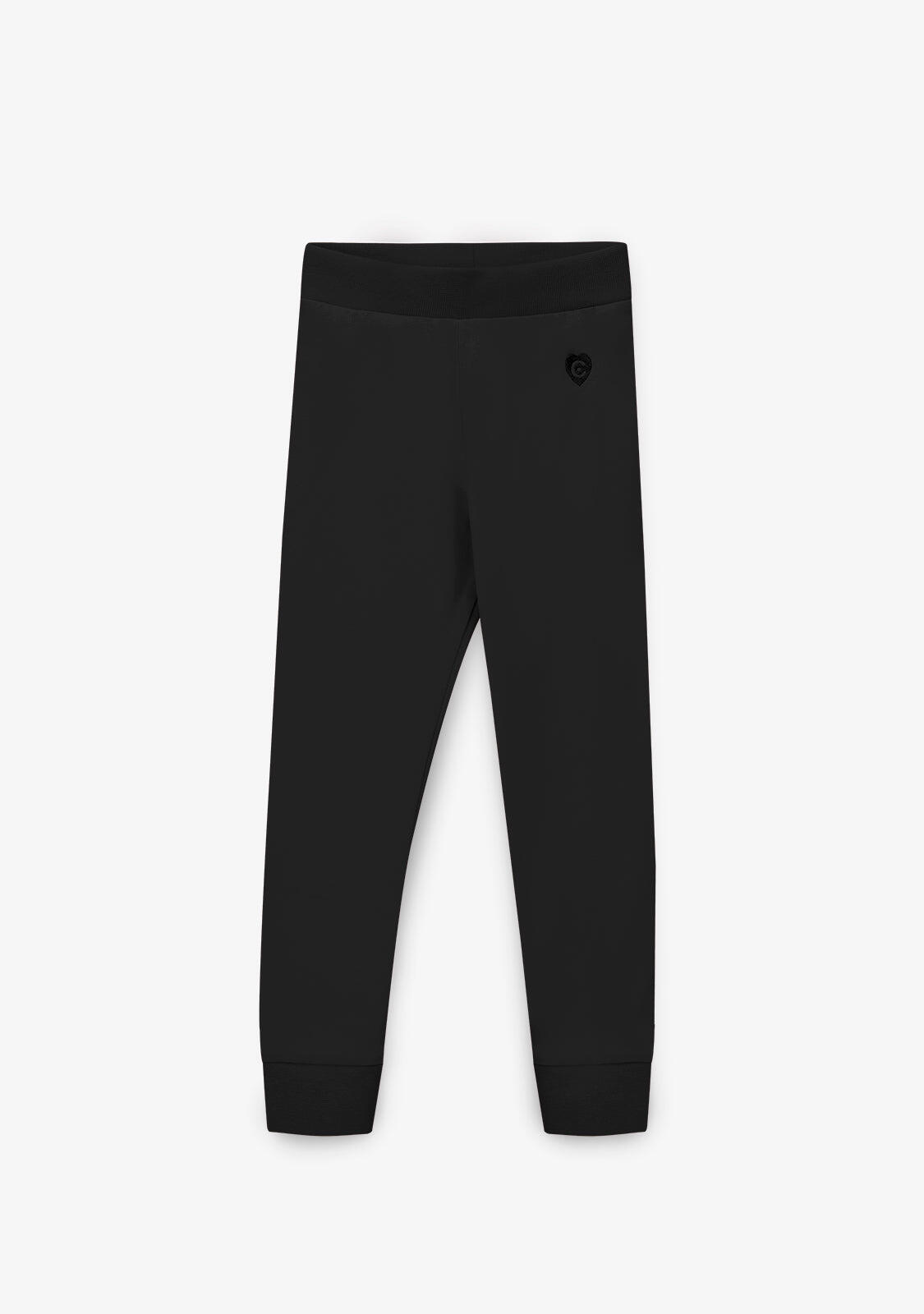 Joggers de punto negros de niña 5/5