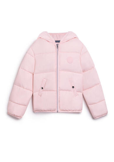 Chaqueta Puffer Rosa en Nylon Conguitos