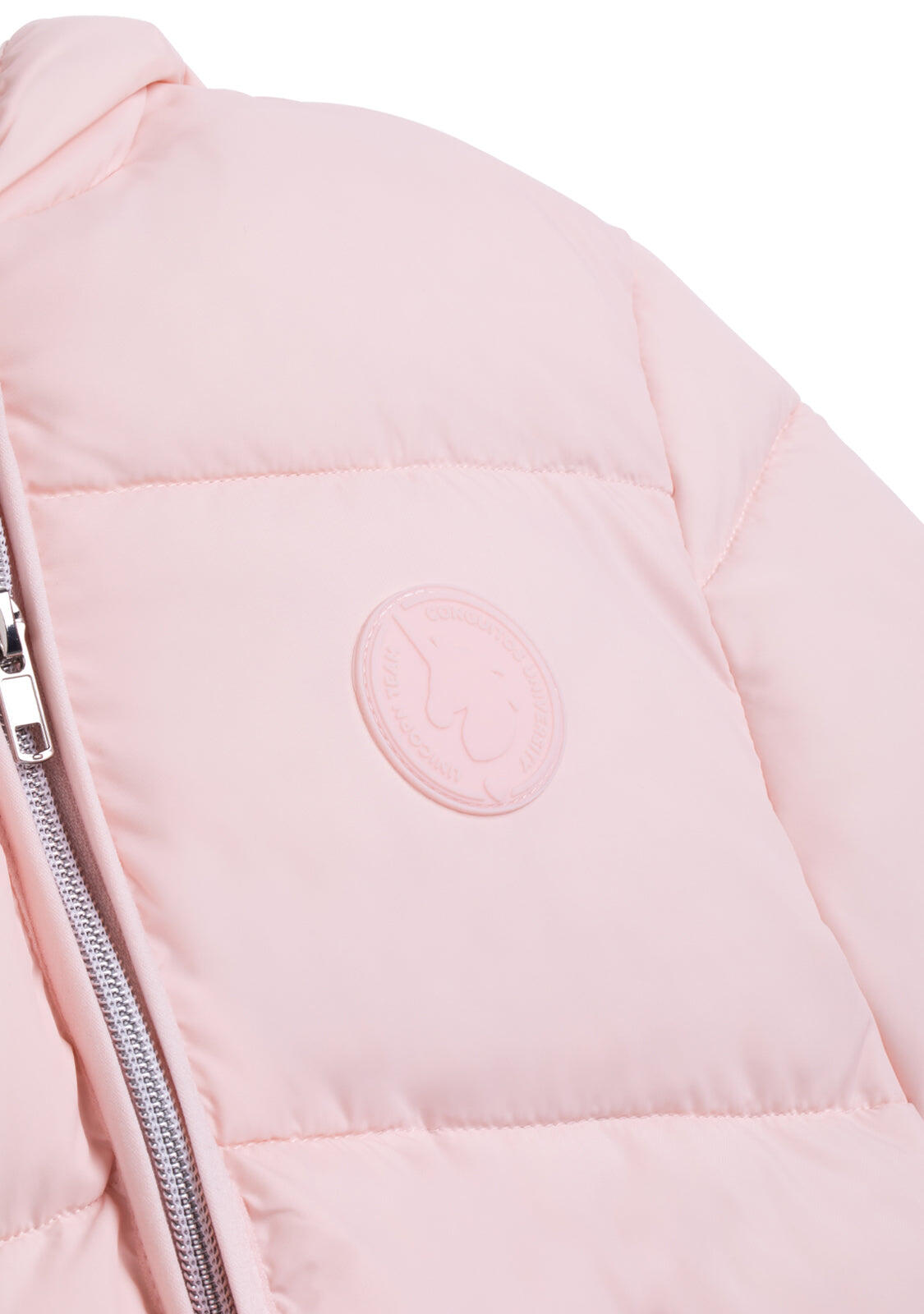 Chaqueta Puffer Rosa en Nylon Conguitos 3/5