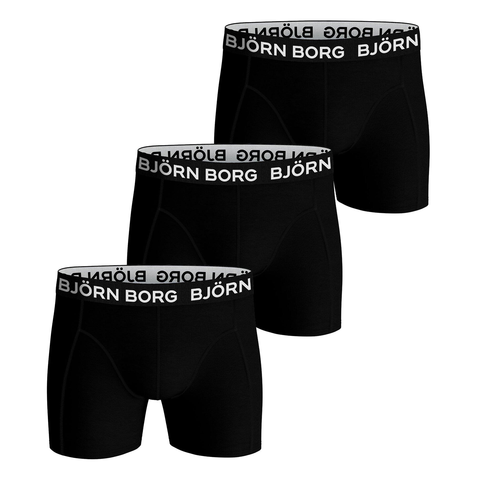 BJORN BORG Boxershort Herren 3er Pack Figurbetont-Cotton Stretch Boxer Trunks 3P