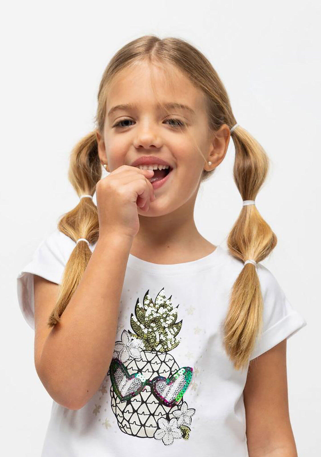 Camiseta de Niña Piña Brillo Oscuridad 3/5