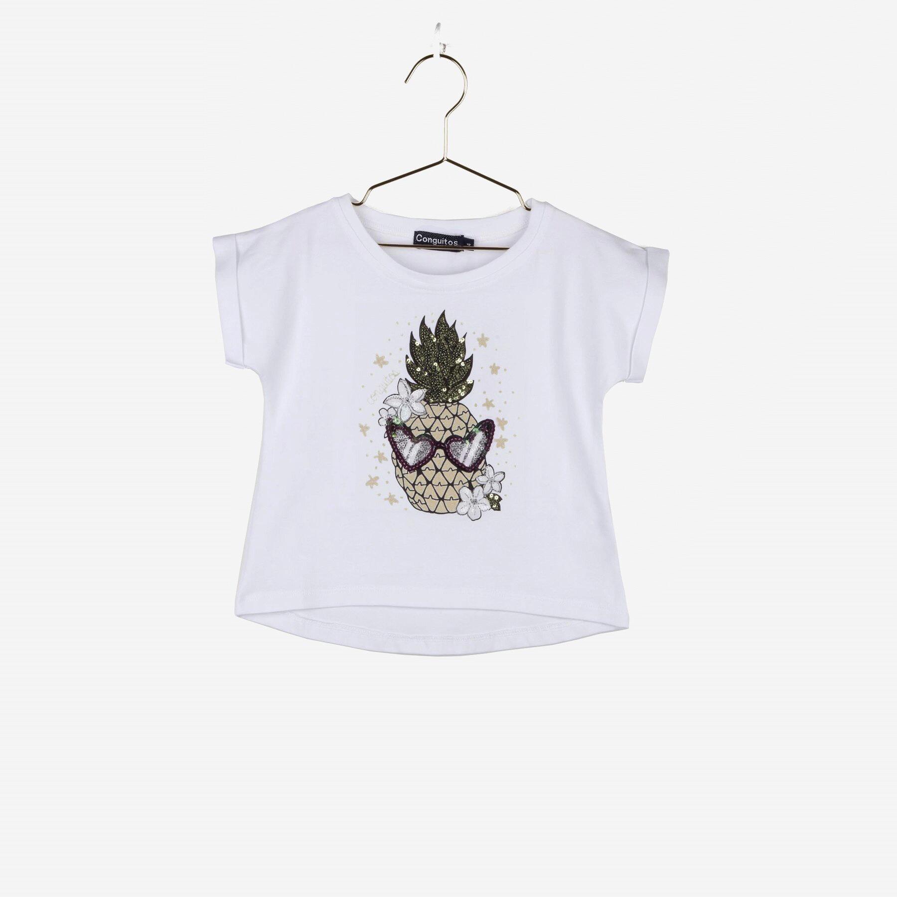 Camiseta de Niña Piña Brillo Oscuridad 2/5