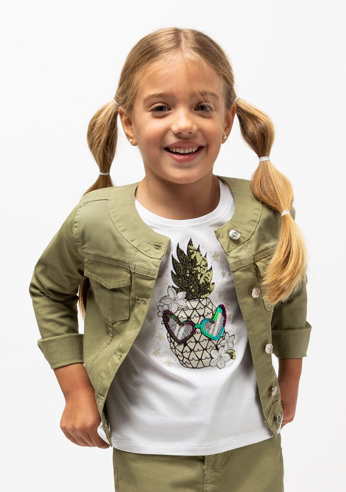 Camiseta de Niña Piña Brillo Oscuridad 5/5