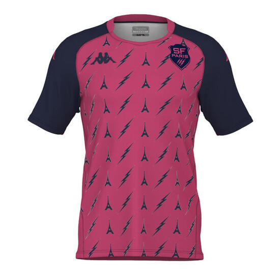 Maillot d'entrainement Stade Français Paris Kappa Telese pour adulte Rose