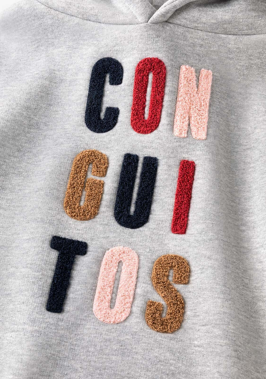 Sudadera con Capucha Niña Gris 4/5