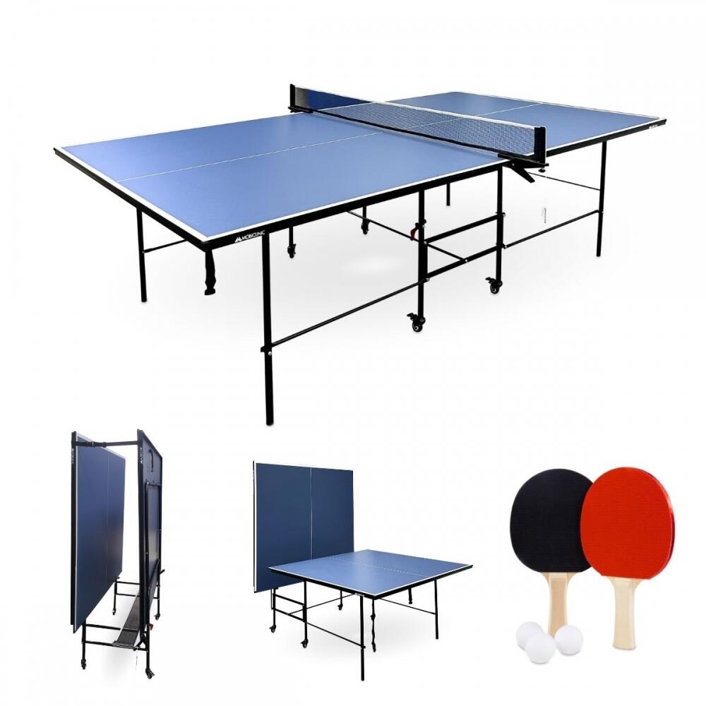 Mobiclinic - Table De Ping-pong Pliable Facile À Assembler Housse De Protection - Table De Tennis De Table - Bleu - No Size - Decathlon