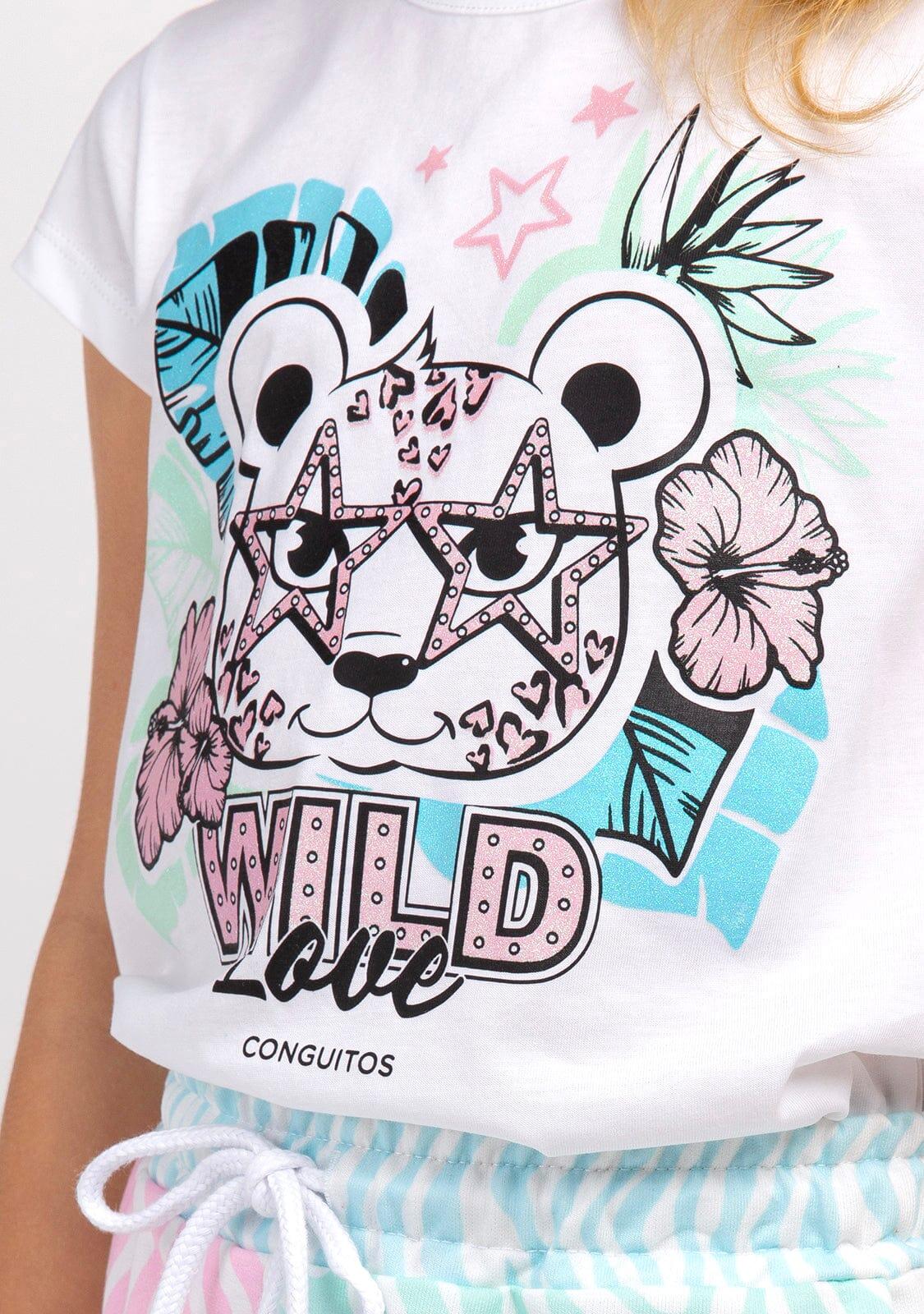 Camiseta de Niña Glitter en Blanco 4/5