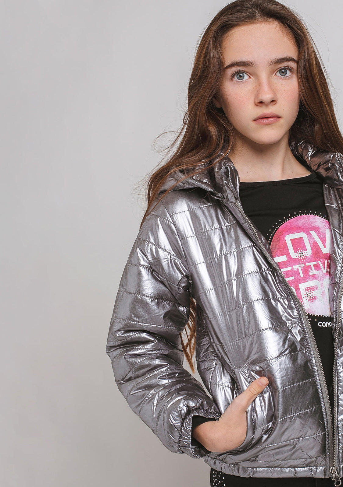 Anorak Gunmetal de niña 3/3