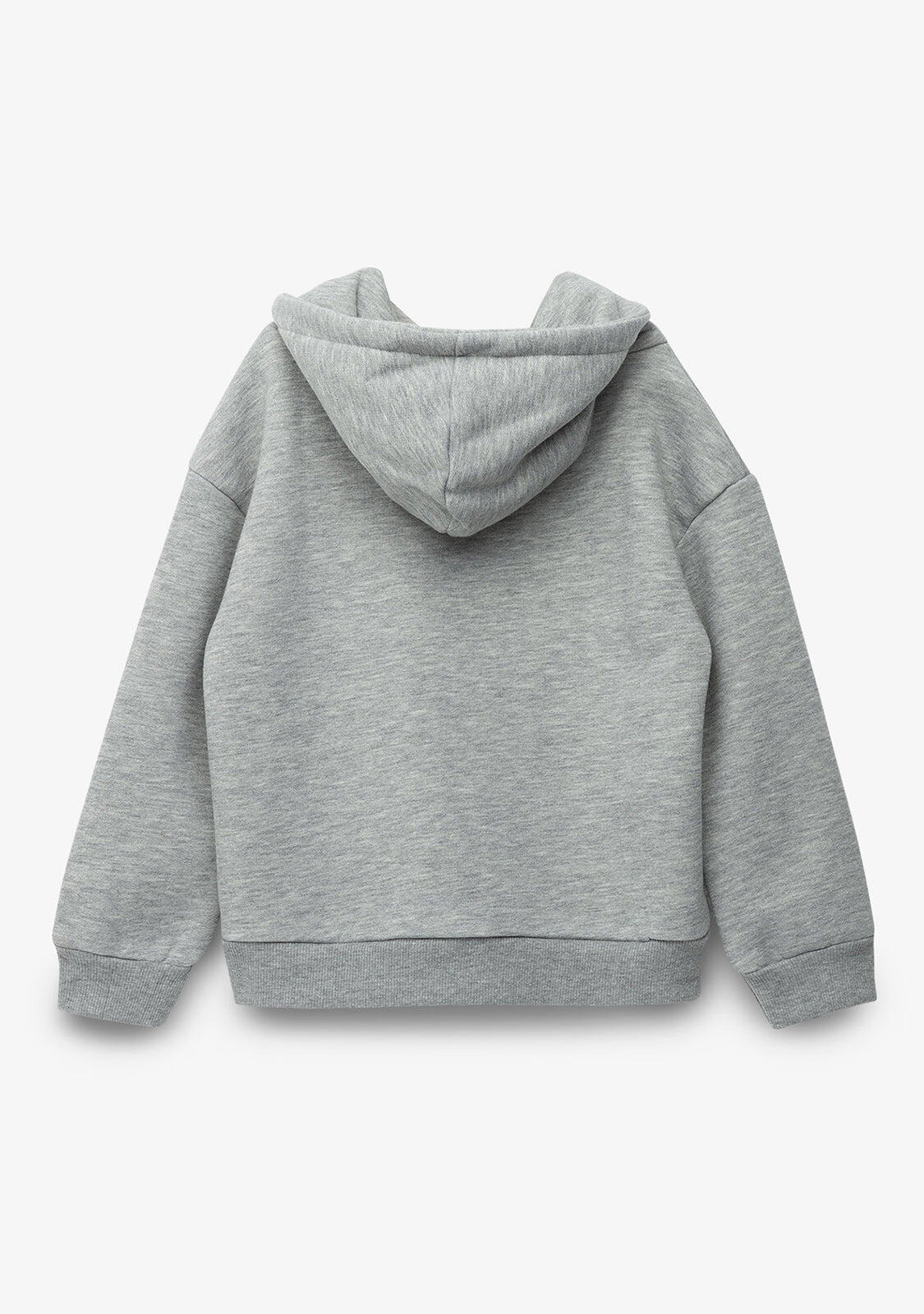 Sudadera de Niña con Capucha en Gris 4/5