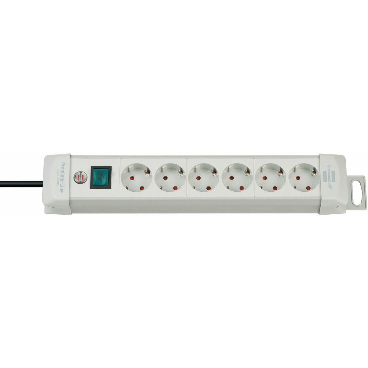 Multiprise 6 Prises avec Interrupteur Brennenstuhl Premium-Line Gris clair 2/5