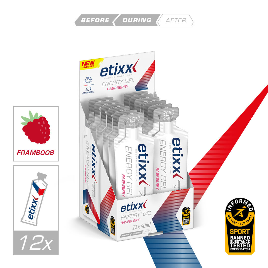 Etixx Energy Gel Framboise 12x40ml 3/4