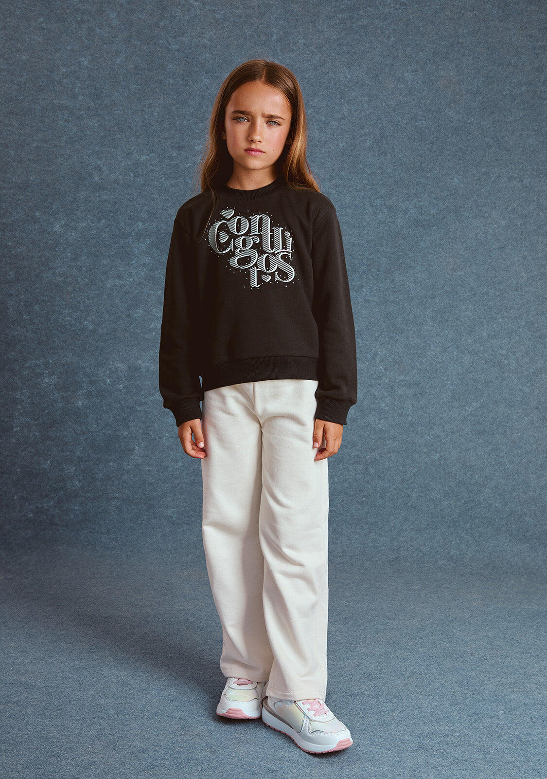 Sudadera Conguitos Letras Purpurina 3/4