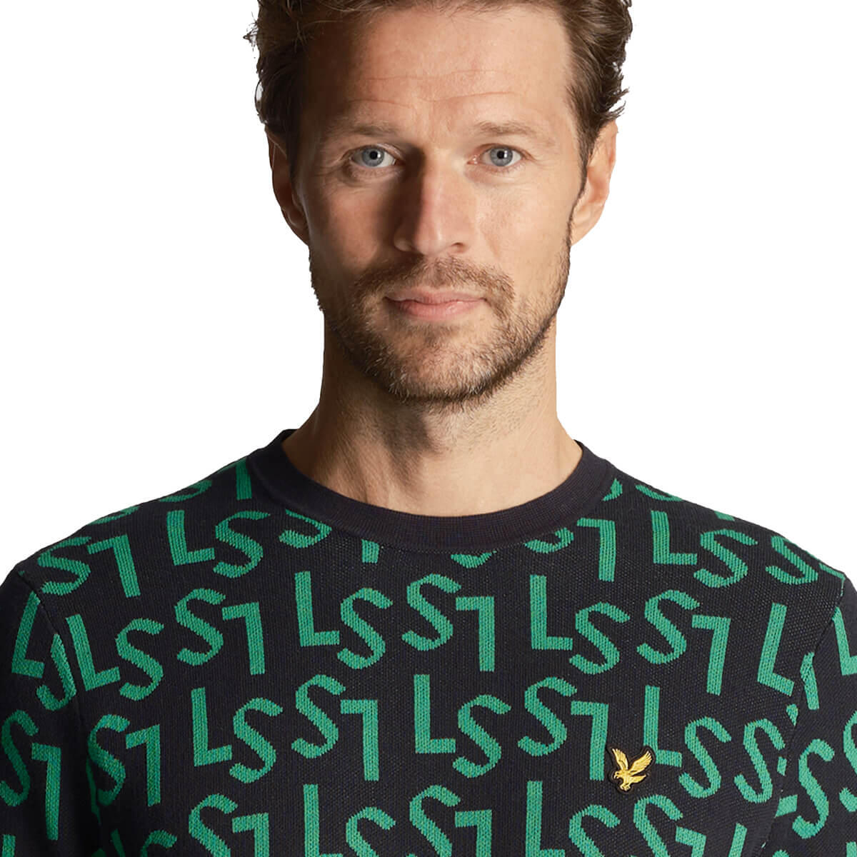 Pull col rond Lyle & Scott Monogram 3/5