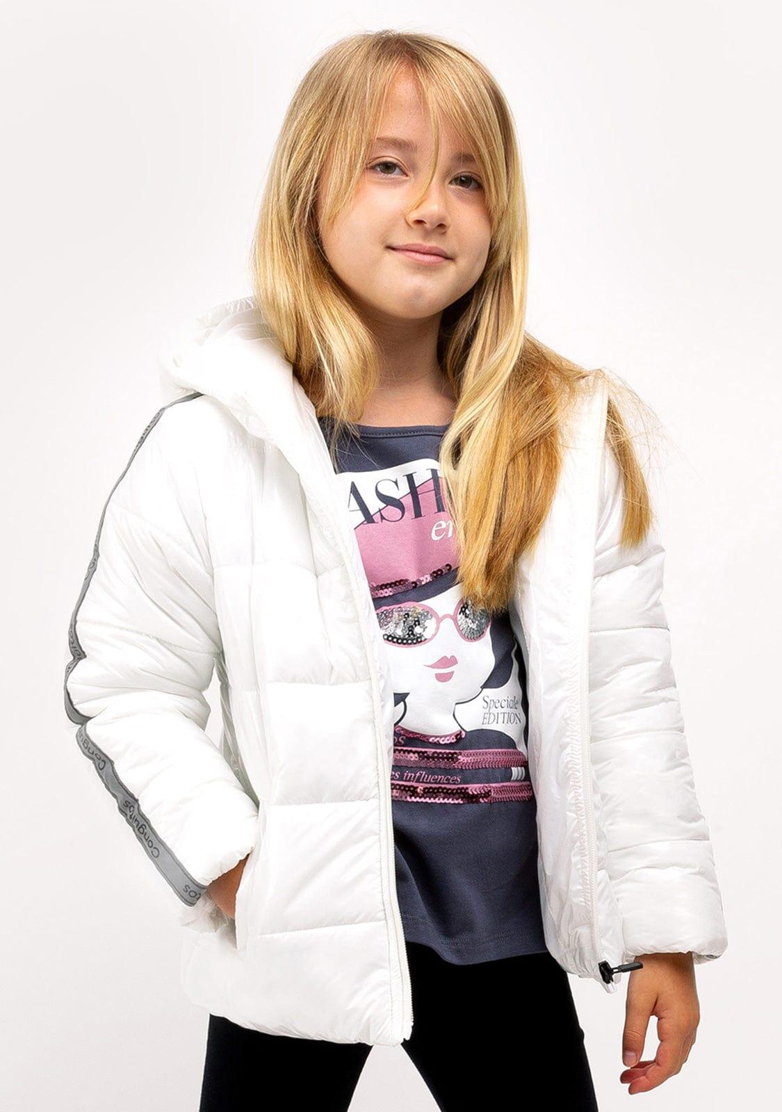 Anorak de Niña Reflectante Blanco 4/5