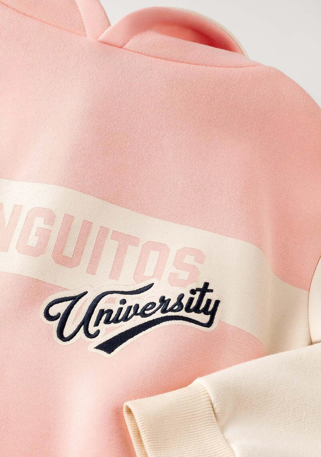 Sudadera con Capucha Universitaria Rosa de Niña 4/4