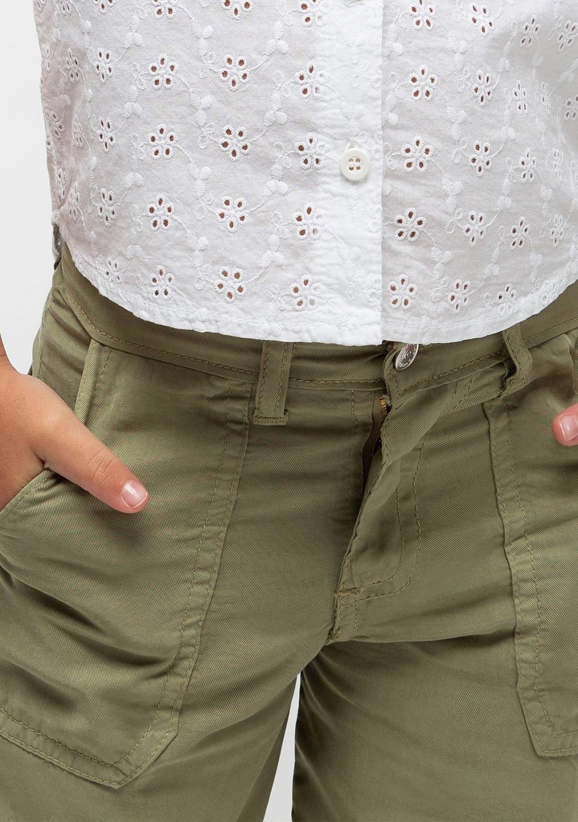 Pantalones Culotte de Niña Kaki 4/5