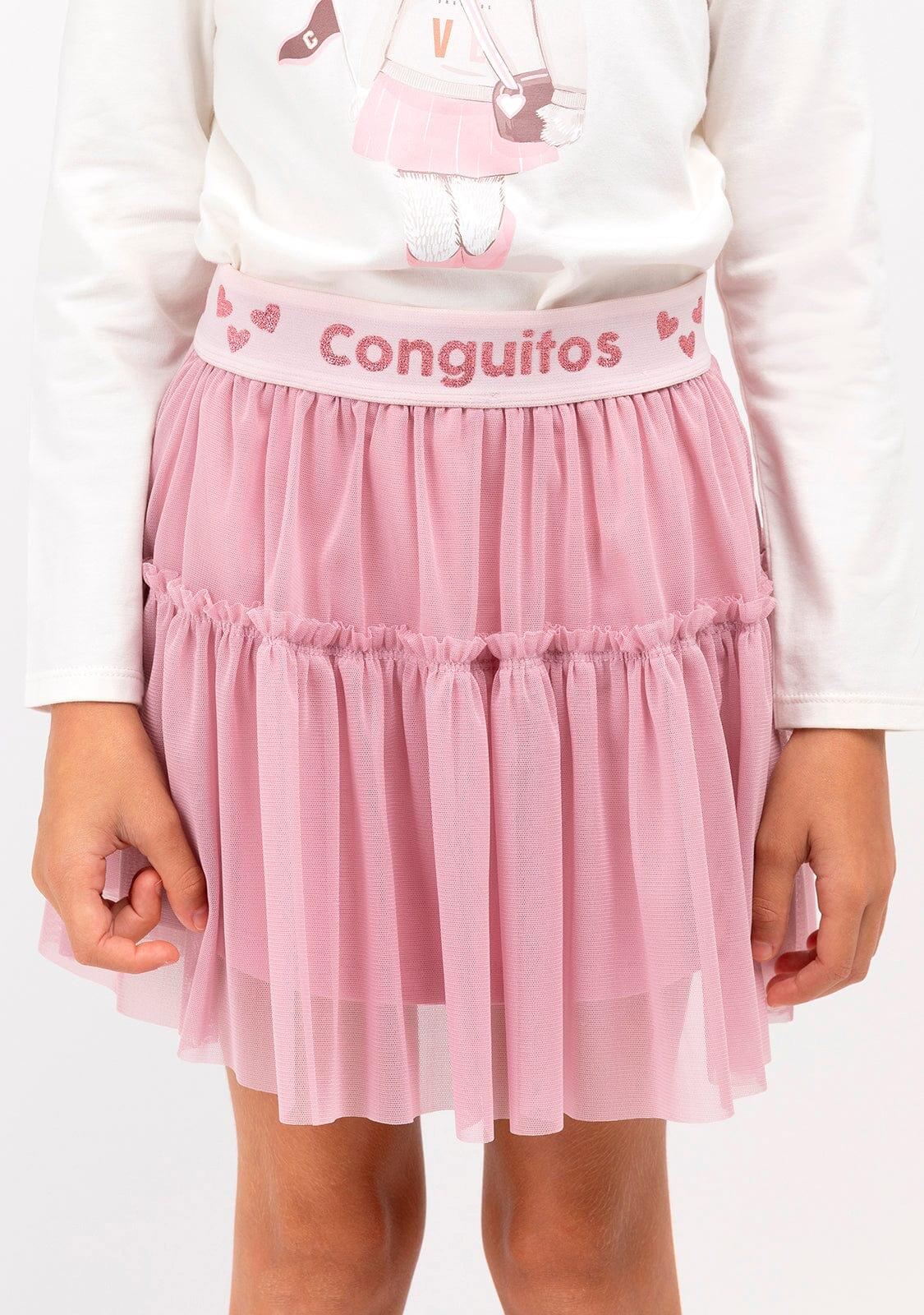 Falda de Niña Tul Conguitos Rosa 4/4