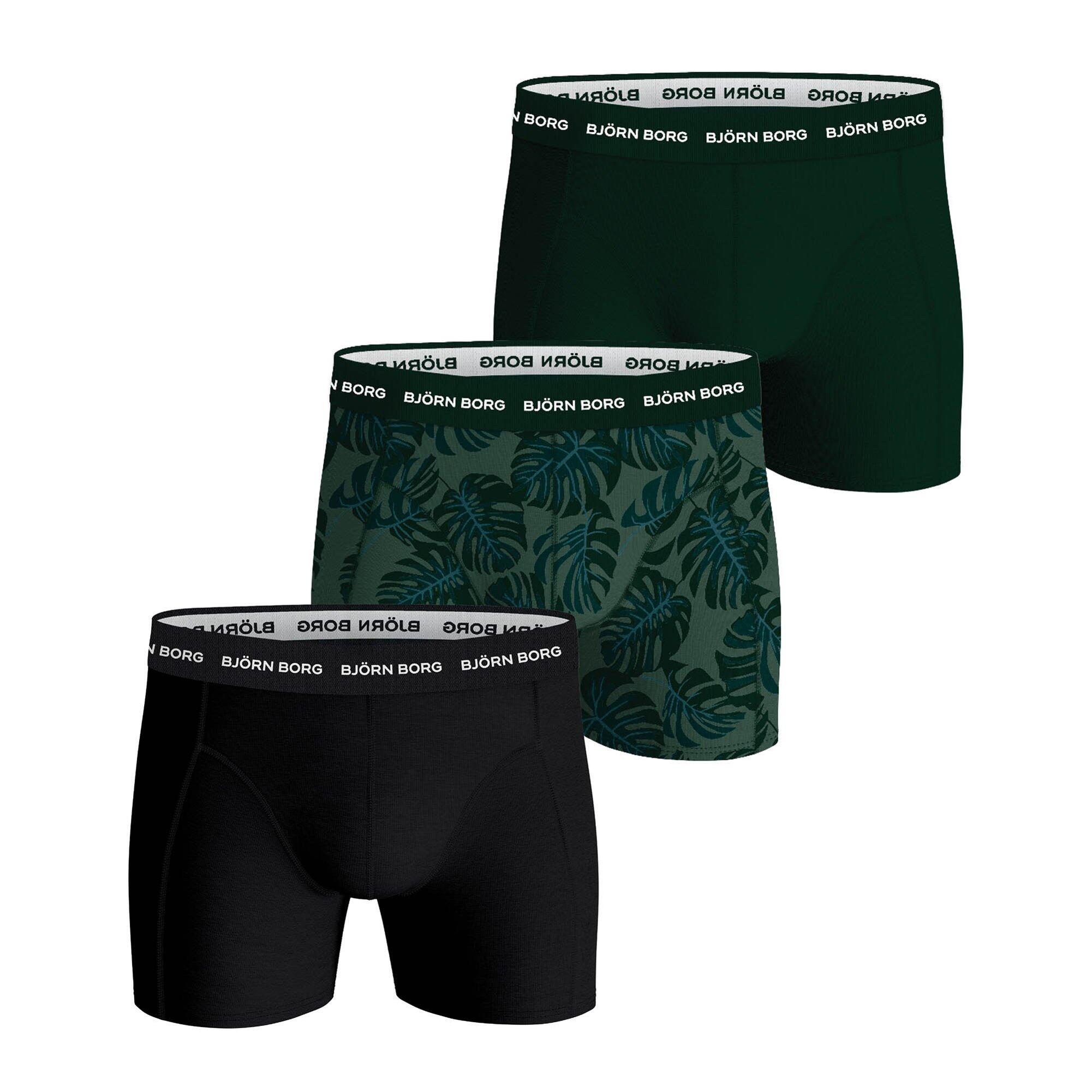 BJORN BORG Boxershort Herren 3er Pack Figurbetont-Cotton Stretch Boxer Trunks 3P