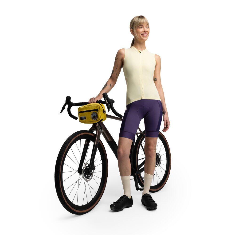 Maillot cyclisme gravel sans manches femme GM4 Strata Light Yellow Jaune 3/7