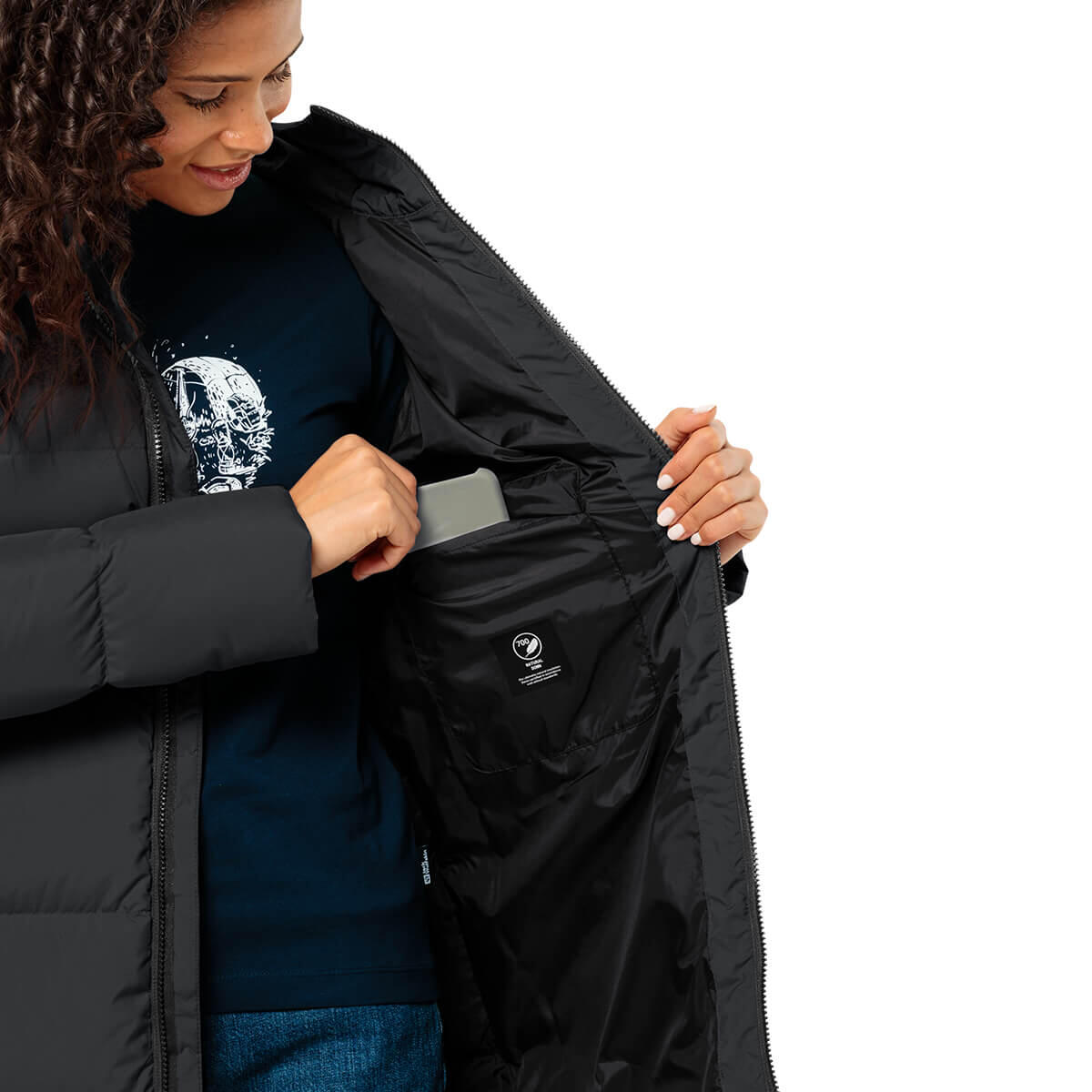 Jack Wolfskin Womens Frozen Lake Jacket - Black - XL 4/5