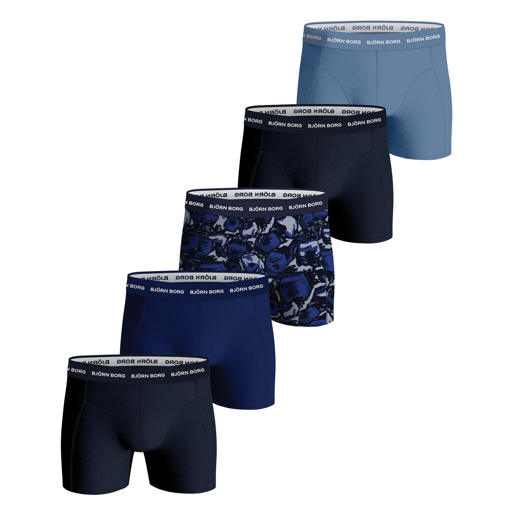 BJORN BORG Boxershort Herren 5er Pack Figurbetont-Cotton Stretch Boxer