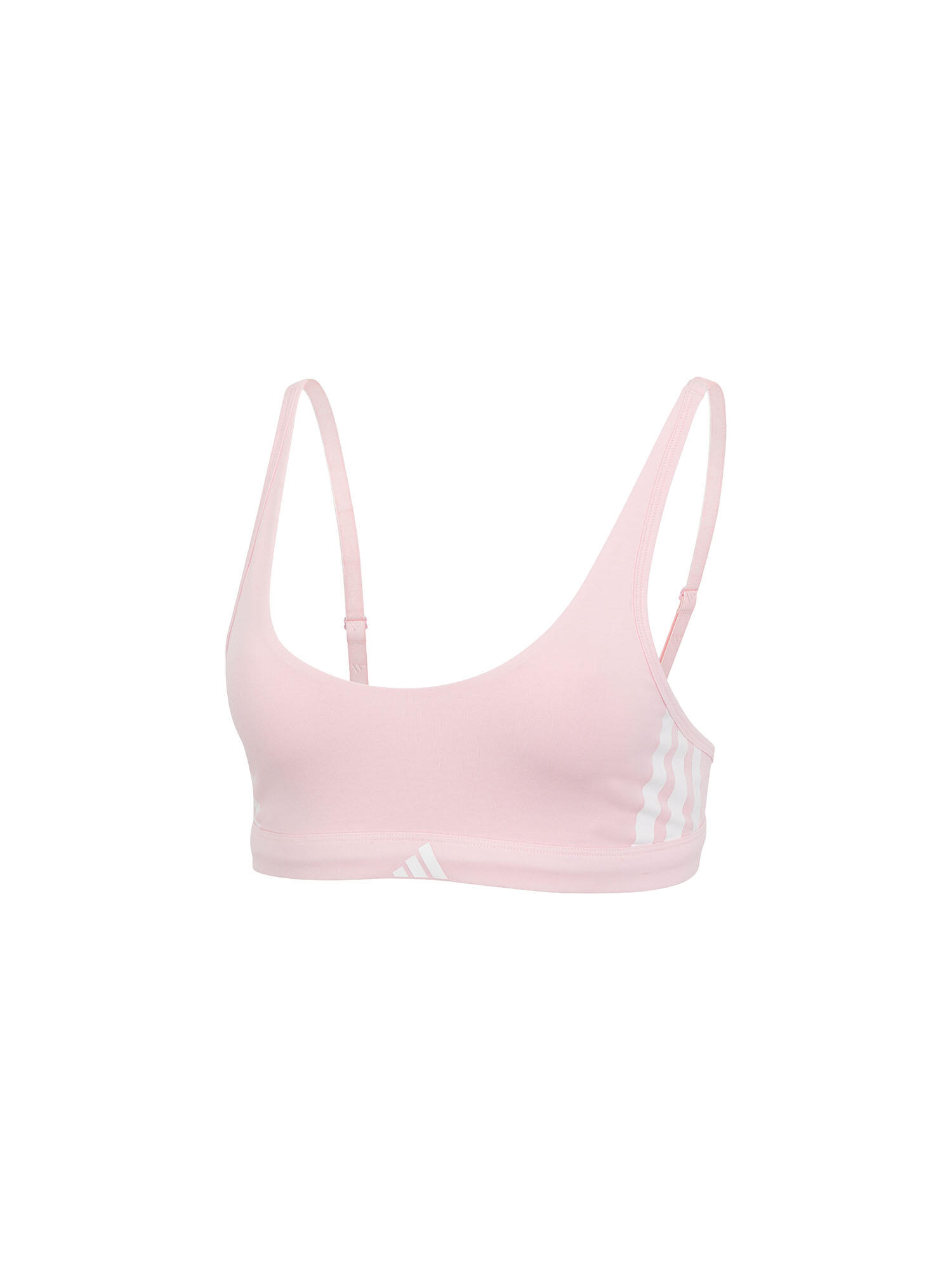 ADIDAS Bustier sportlich soft Damen - Sport Active Essentials Cotton 3 Stripes rosa