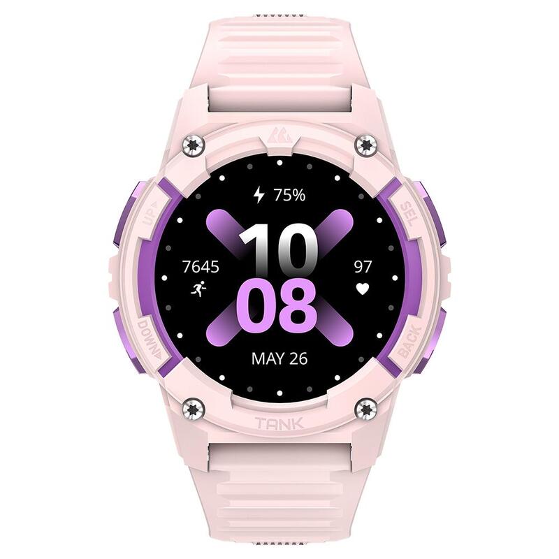 Smartwatch Kospet Tank S2, Ecran AMOLED 1.32", Bluetooth, GPS, 5 ATM (Roz)