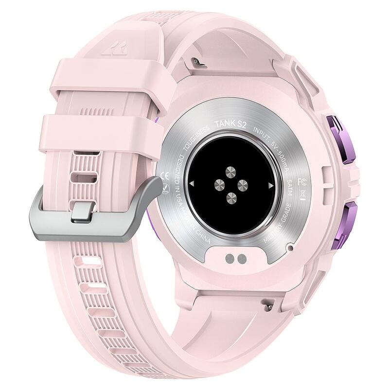 Smartwatch Kospet Tank S2, Ecran AMOLED 1.32", Bluetooth, GPS, 5 ATM (Roz)