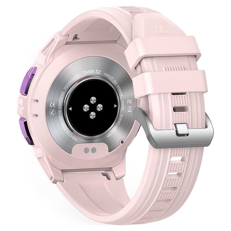 Smartwatch Kospet Tank S2, Ecran AMOLED 1.32", Bluetooth, GPS, 5 ATM (Roz)